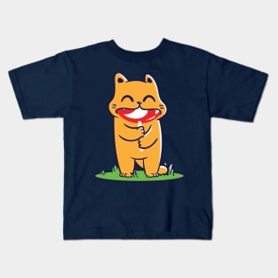 Cat and Big Lollipop Kids T-Shirt
